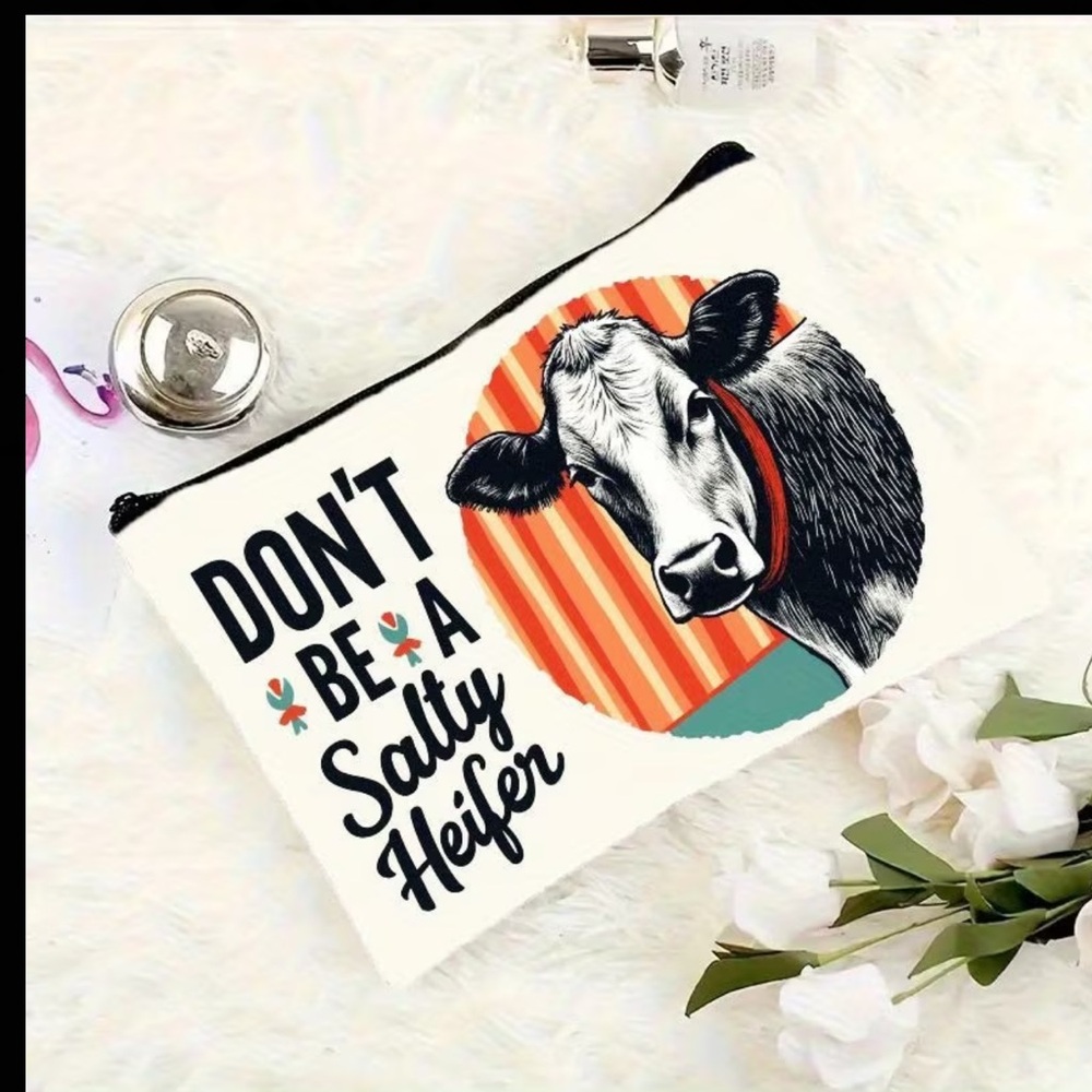 Don’t be a Salty Heifer Funny Makeup Bag 3 pack